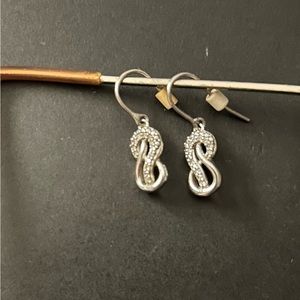 Tiny Diamond infinity earrings